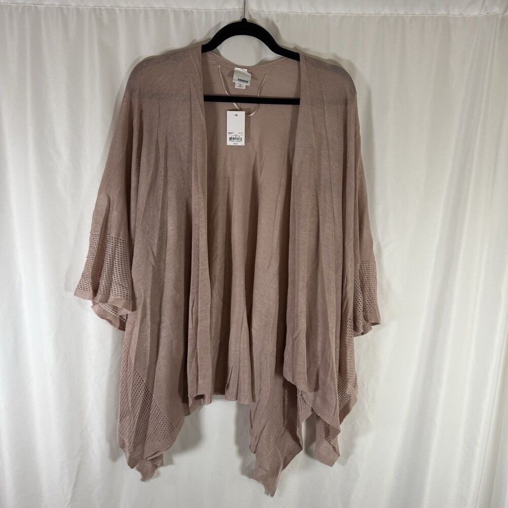 New Sonoma Cardigan Women's One Size Pink Lightweight Open Front Knit